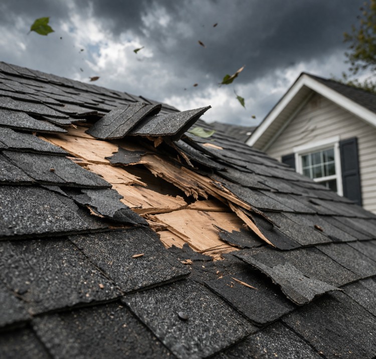 Roof Storm Damage Restoration, Milford, MA Roof Storm Damage Restoration, Milford, MA